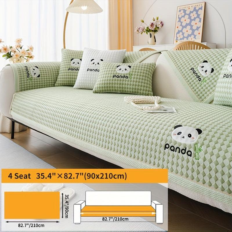 Waterproof Couch Cover, Non-Slip Panda Pattern Sofa Cover