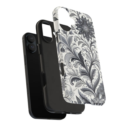 Floral Tough Phone Cases, Durable Phone Cover, Stylish Floral Design, Gift for Her, Trendy Tech Accessories, Birthday Present