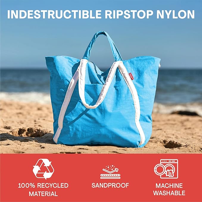 Medium Ripstop Nylon Waterproof Beach Bag