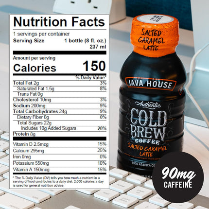 Cold Brew 8oz Bottles - Salted Caramel Latte