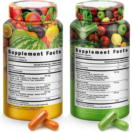 Superfood Fruits and Veggie Capsules - Overall Health and Energy - For Men and Women