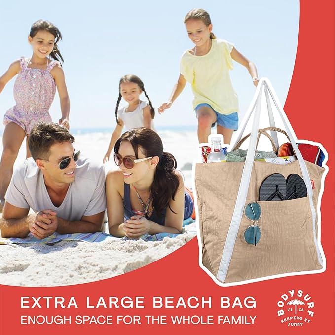 Extra Large Ripstop Nylon Waterproof Beach Bag