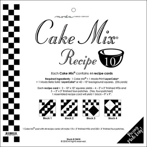Cake Mix Recipe 10 Quilt Papers by Moda Fabrics