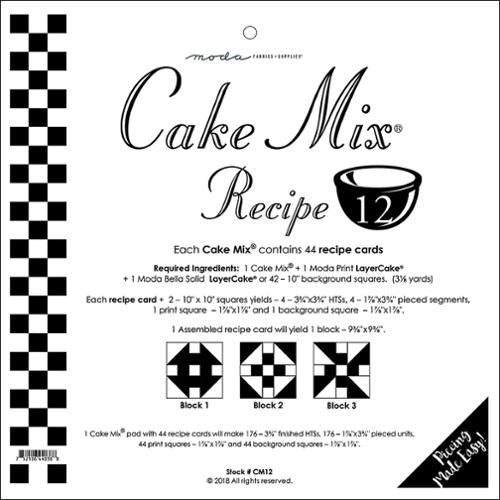 Cake Mix Recipe 12 Quilt Papers by Moda Fabrics