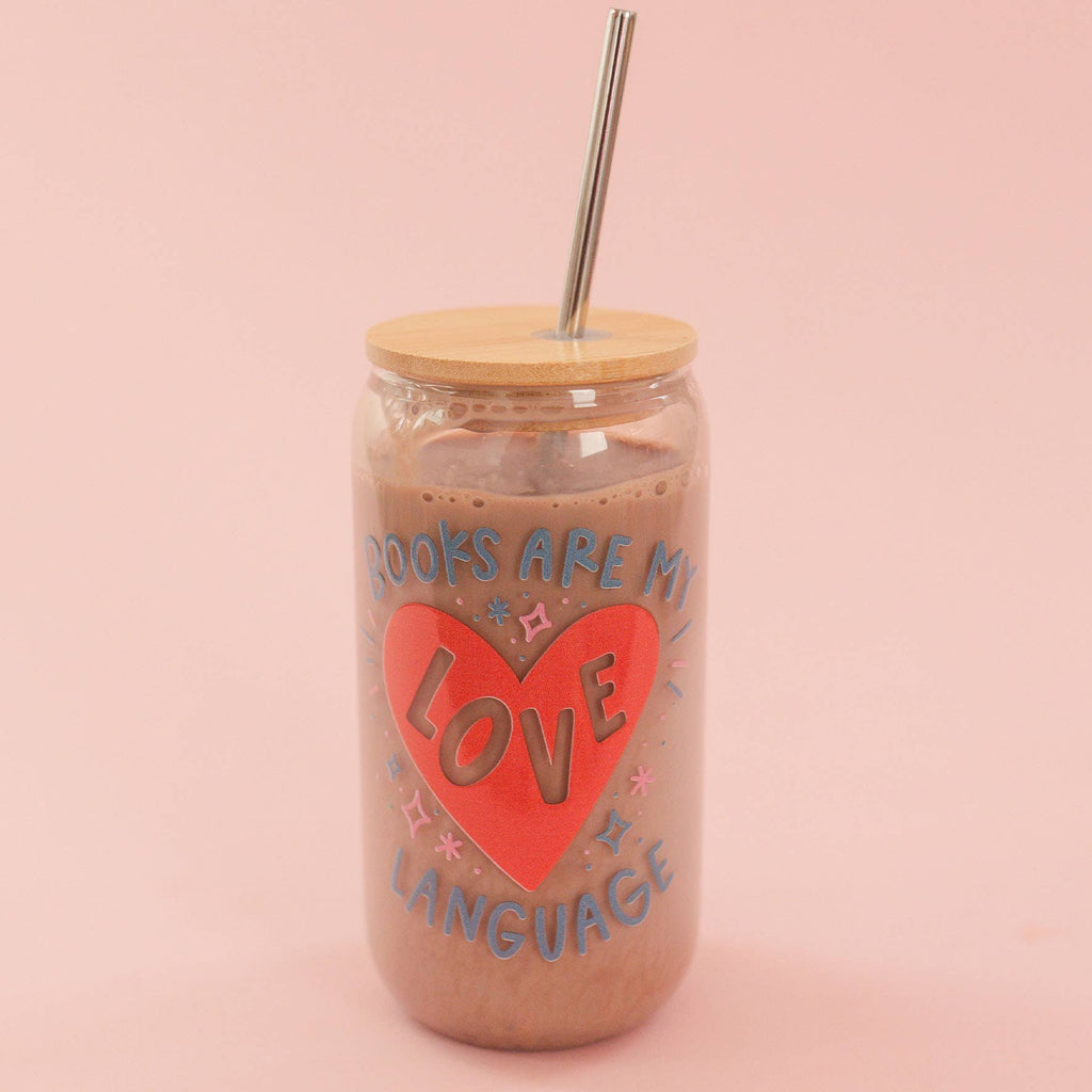 Pippi Post - Books Are My Love Language Glass Can