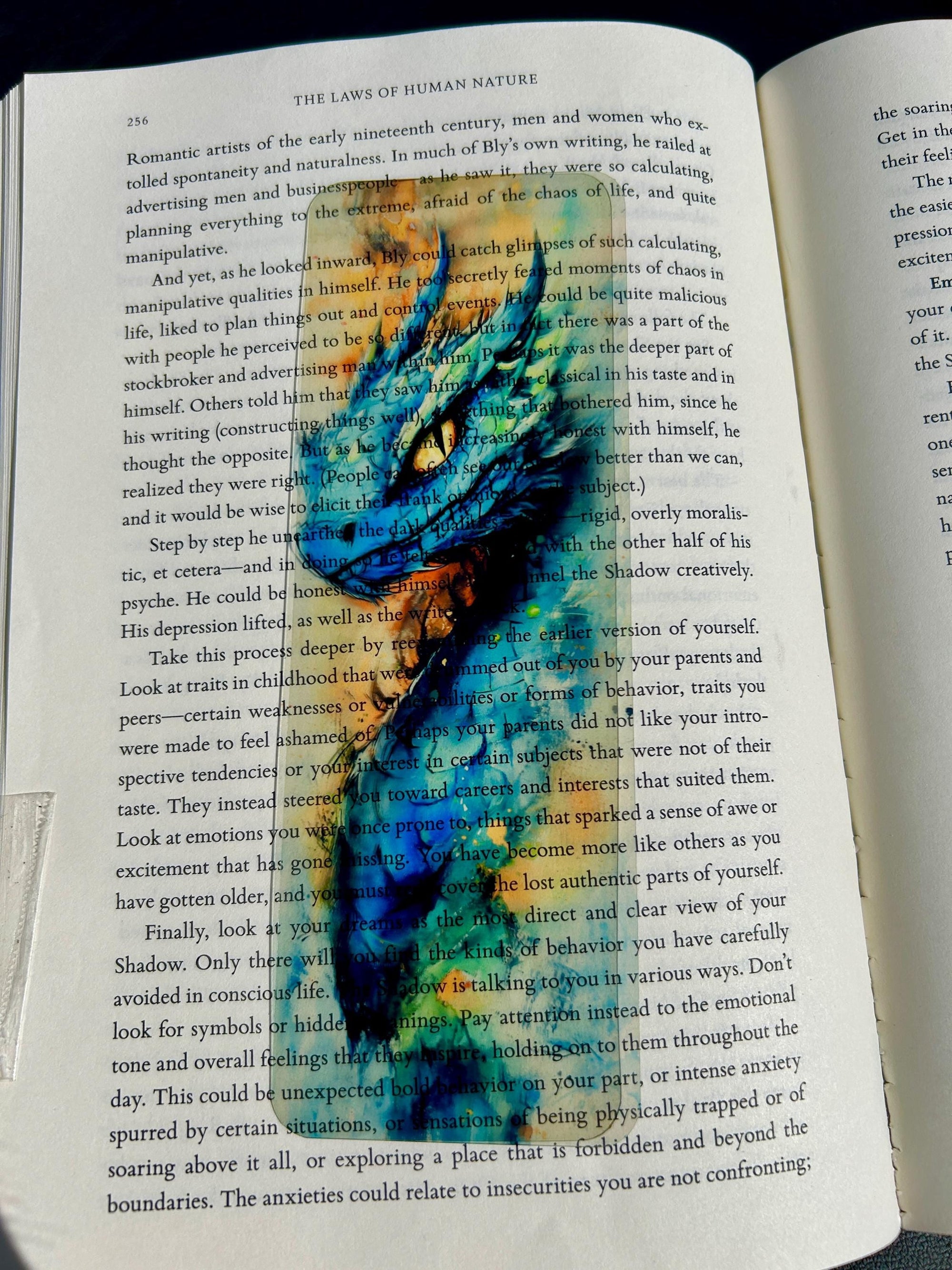 Basilisk Bookmark – Watercolor Dragon, Mythical Bookmark Design, Fantasy Creature Bookmark for Book Lovers