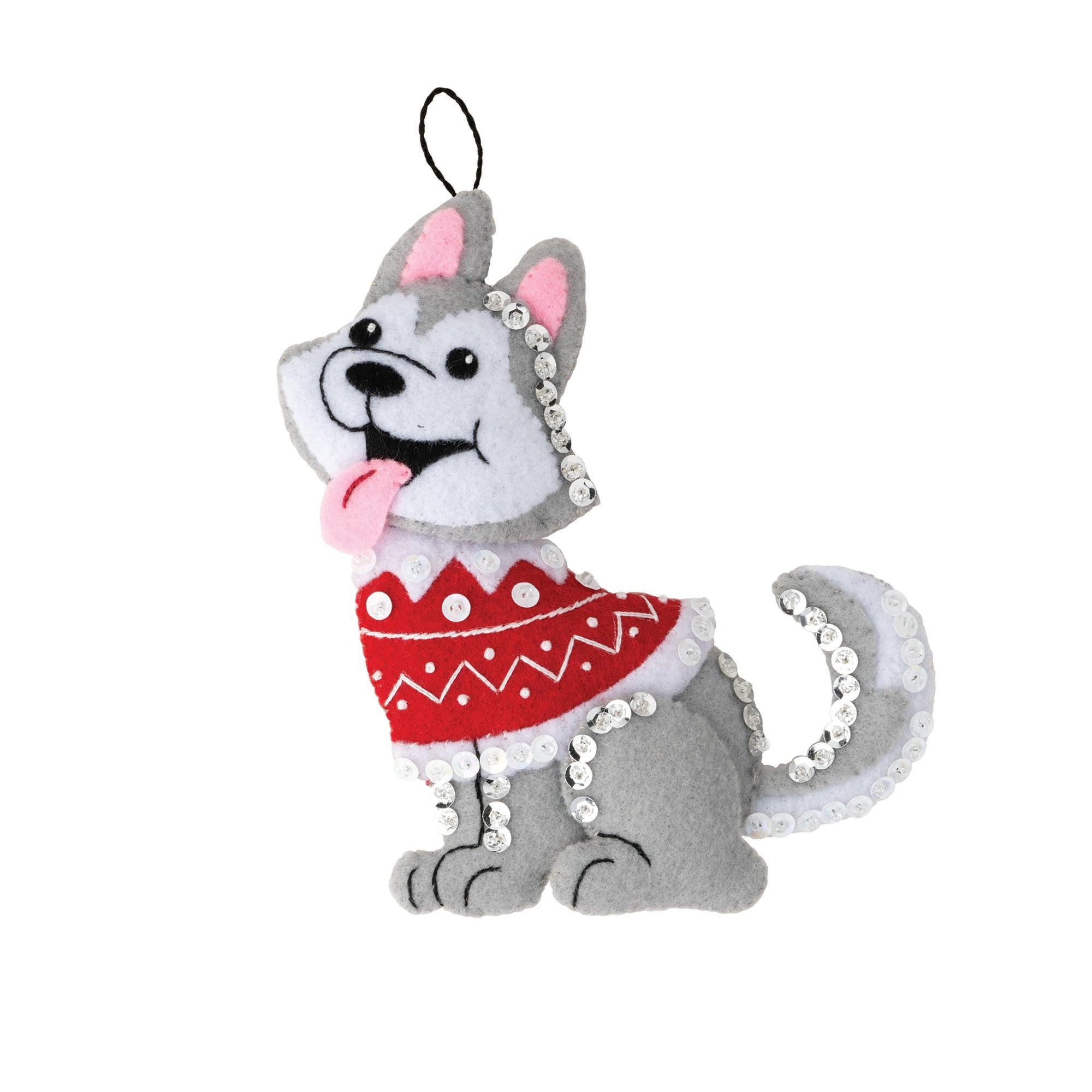 Bucilla Dogs in Ugly Sweaters Felt Ornament Kit – Set of 5 Christmas Dog Ornaments