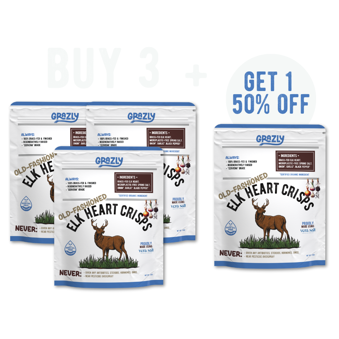 Elk Heart Crisps - 100% Grass-Fed/Finished