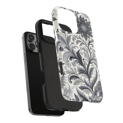 Floral Tough Phone Cases, Durable Phone Cover, Stylish Floral Design, Gift for Her, Trendy Tech Accessories, Birthday Present