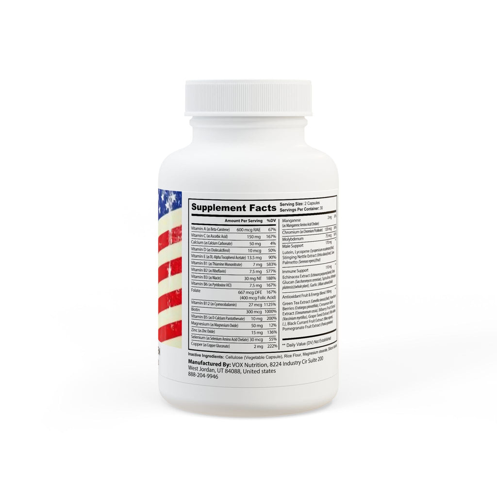 Multivitamin for Men Supplement (60 Capsules) - "Consume"