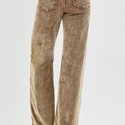 RISEN High Rise Wide Leg Corduroy Jeans