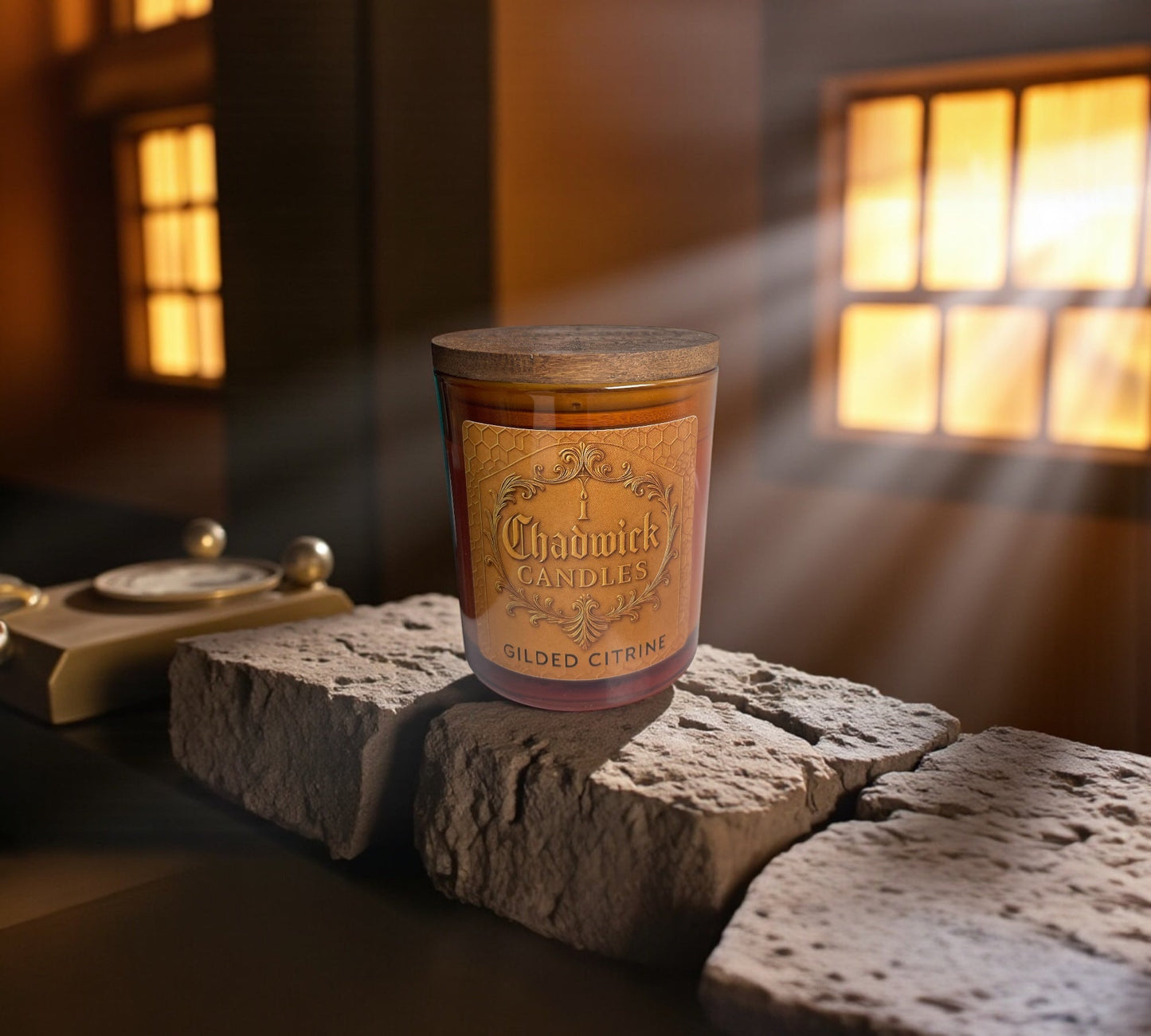 Gilded Citrine Candle