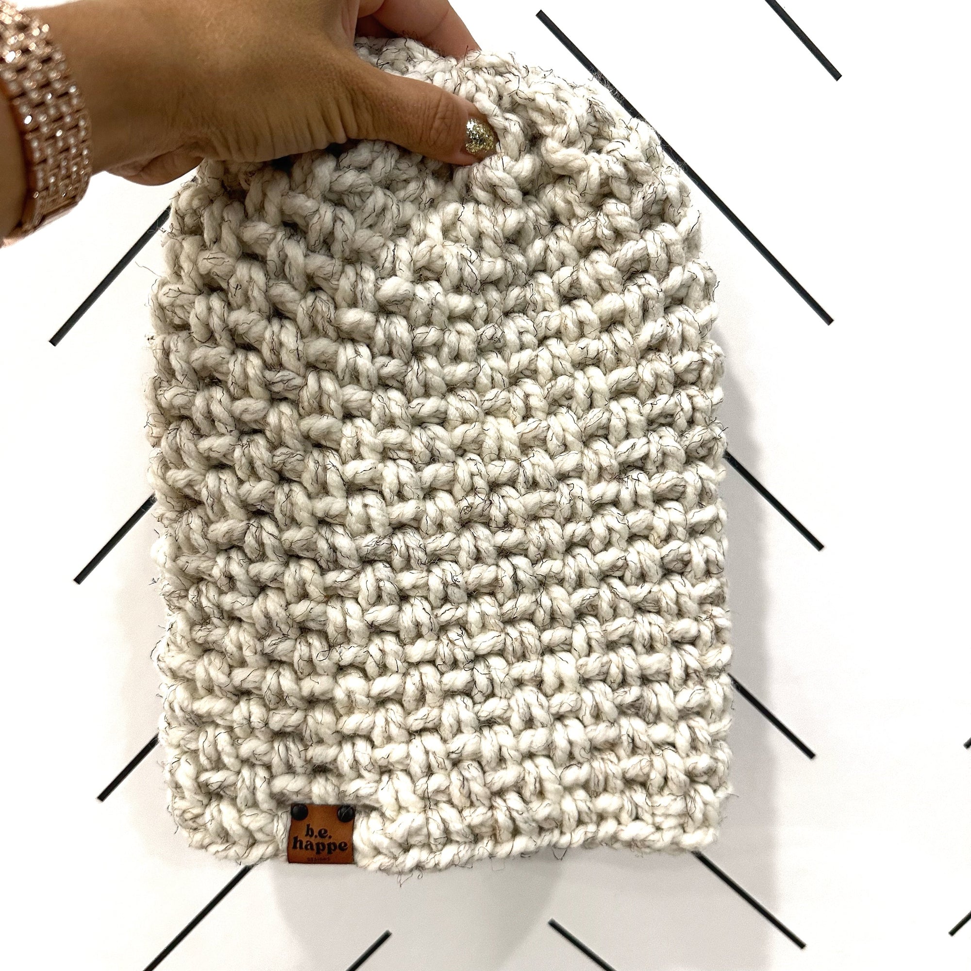 Crochet Slouch Hat | Neutral Slouchy Beanie