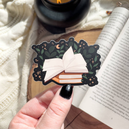 Meaggie Moos - Magical Open Book Bookish Waterproof Vinyl Sticker