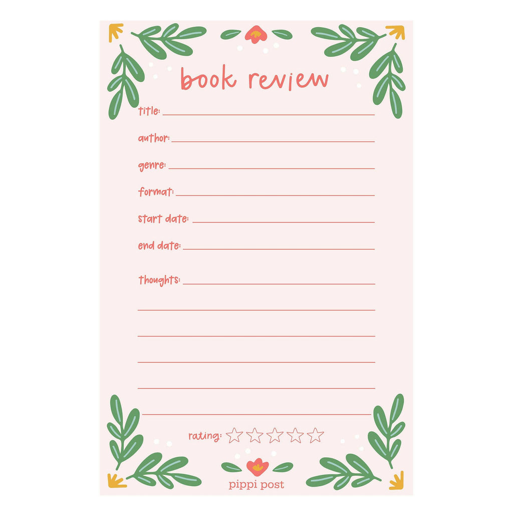 Pippi Post - Book Review 4x6 Notepad