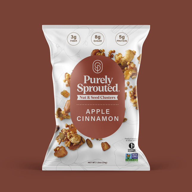 Apple Cinnamon, Sprouted Snack Mix, Snack Pack, 8-Pack (1.2 Oz Each)