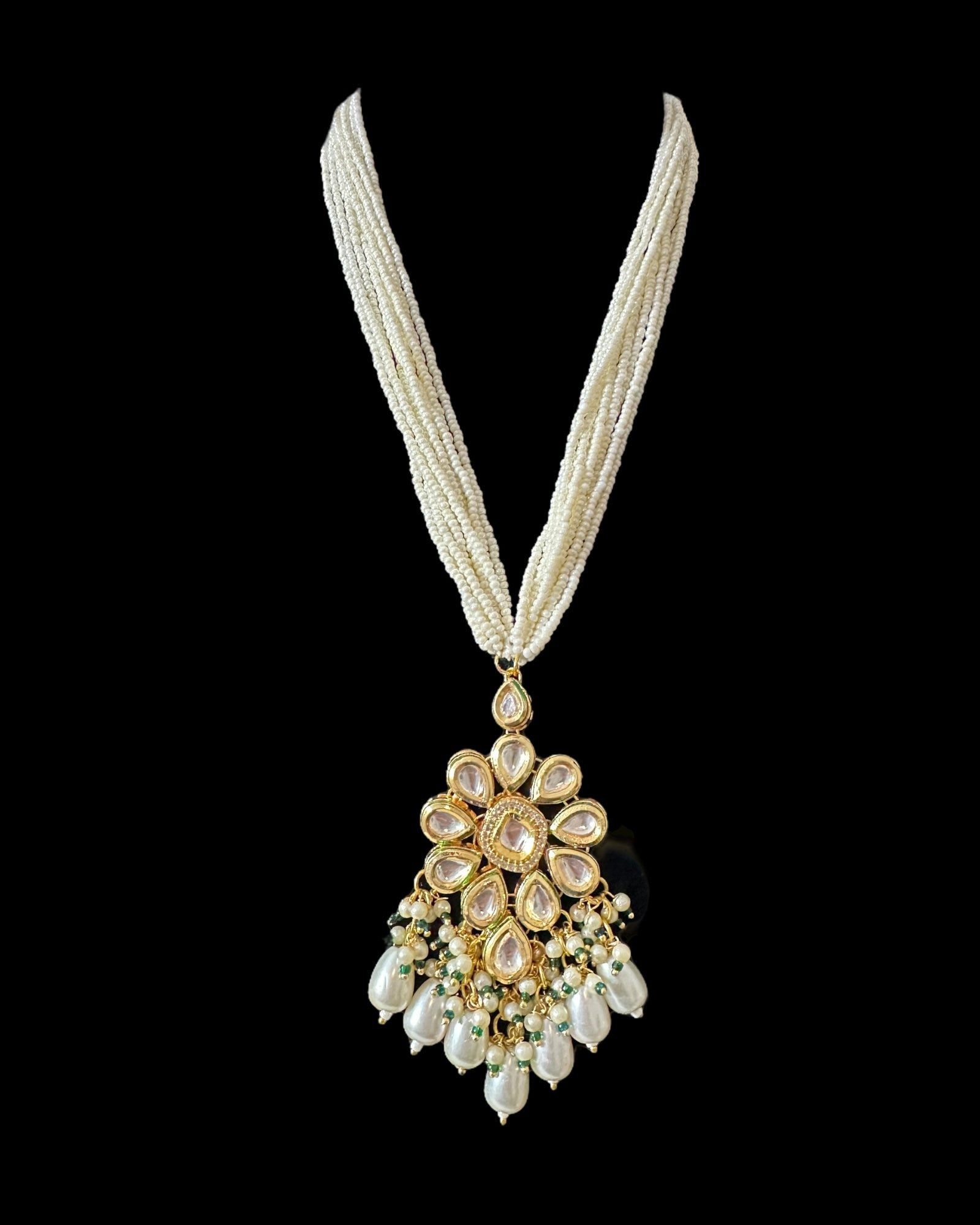 PS552 High quality kundan and pearl pendant set ( READY TO SHIP )