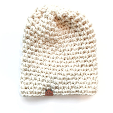 Women's Slouch Hat | Off White Beanie