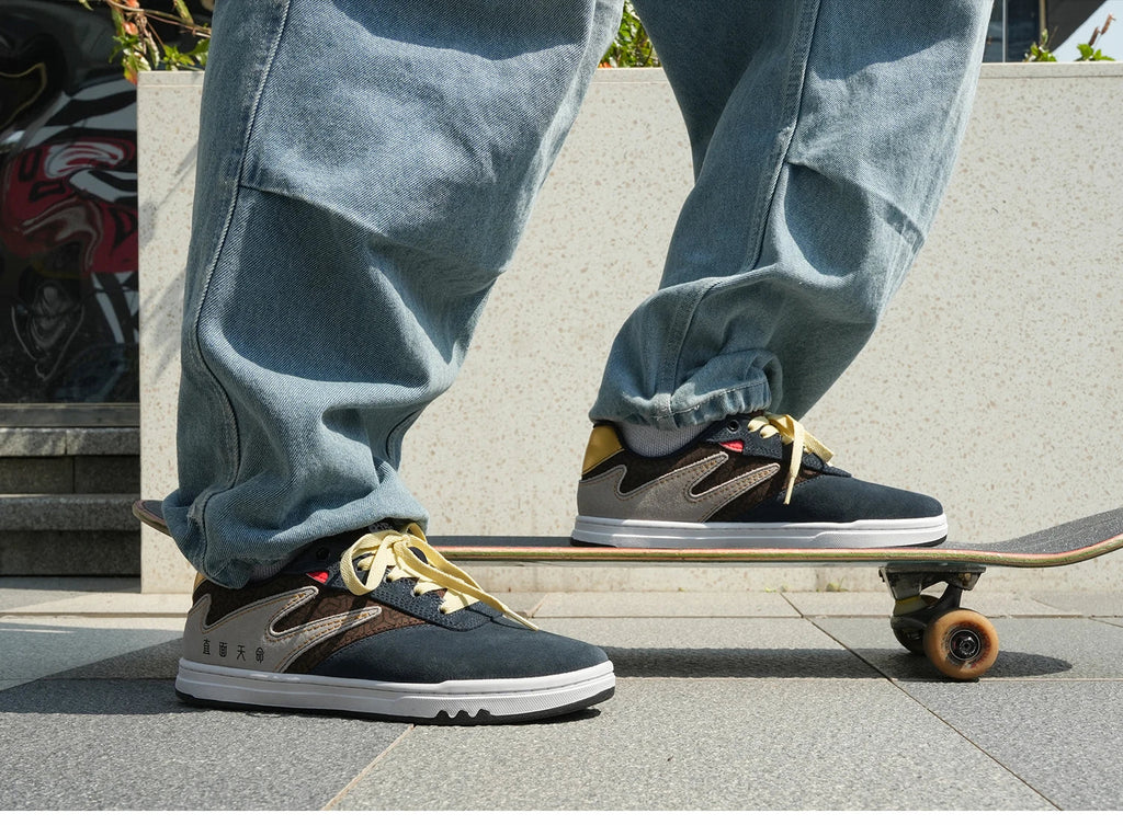 Black Myth Unisex Premium Suede Skate Board Cushioned Cupsole & Hard Wearing Design Shoes