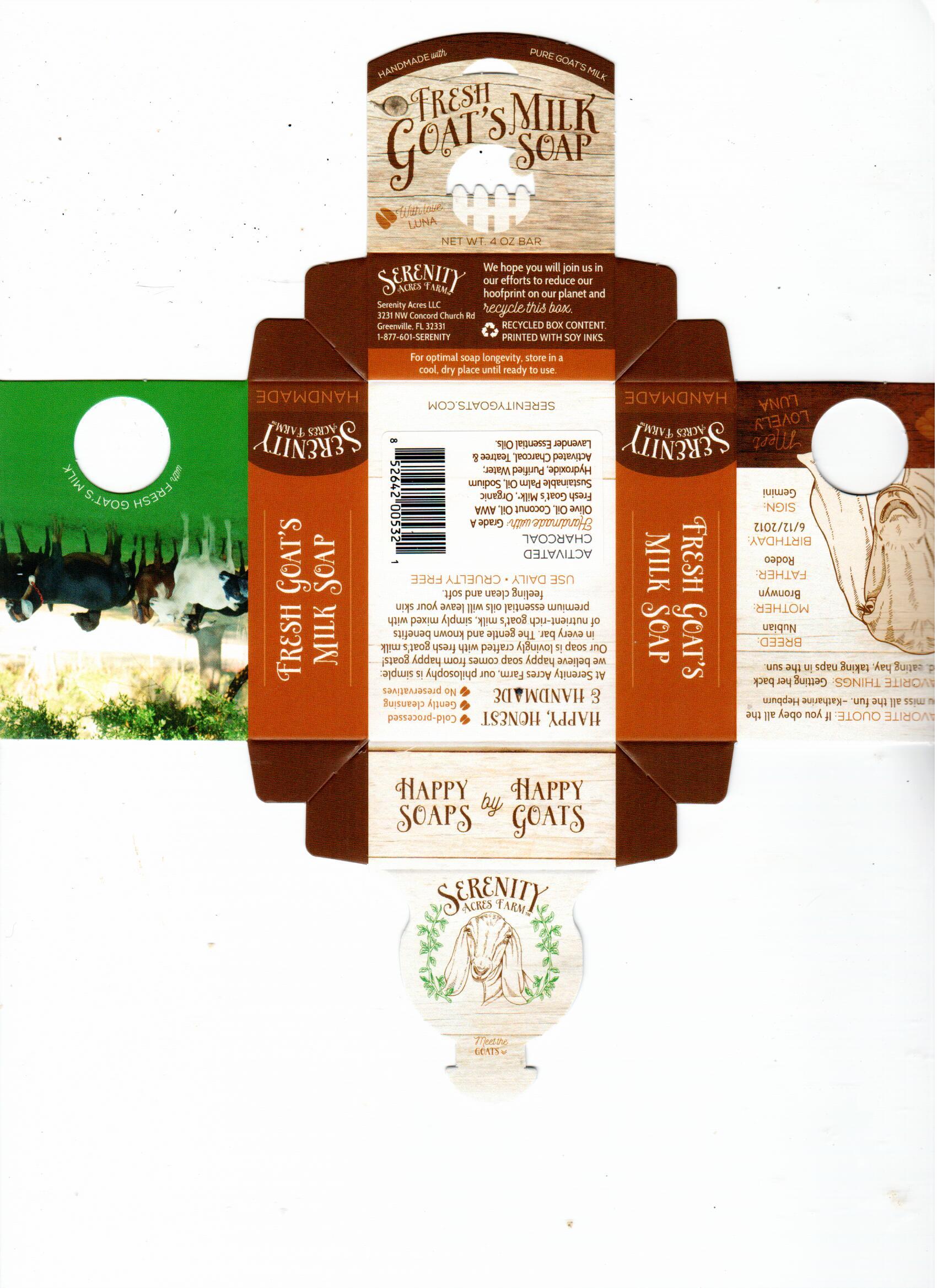 Goat's Milk Soap - Activated Charcoal Teatree & Lavender