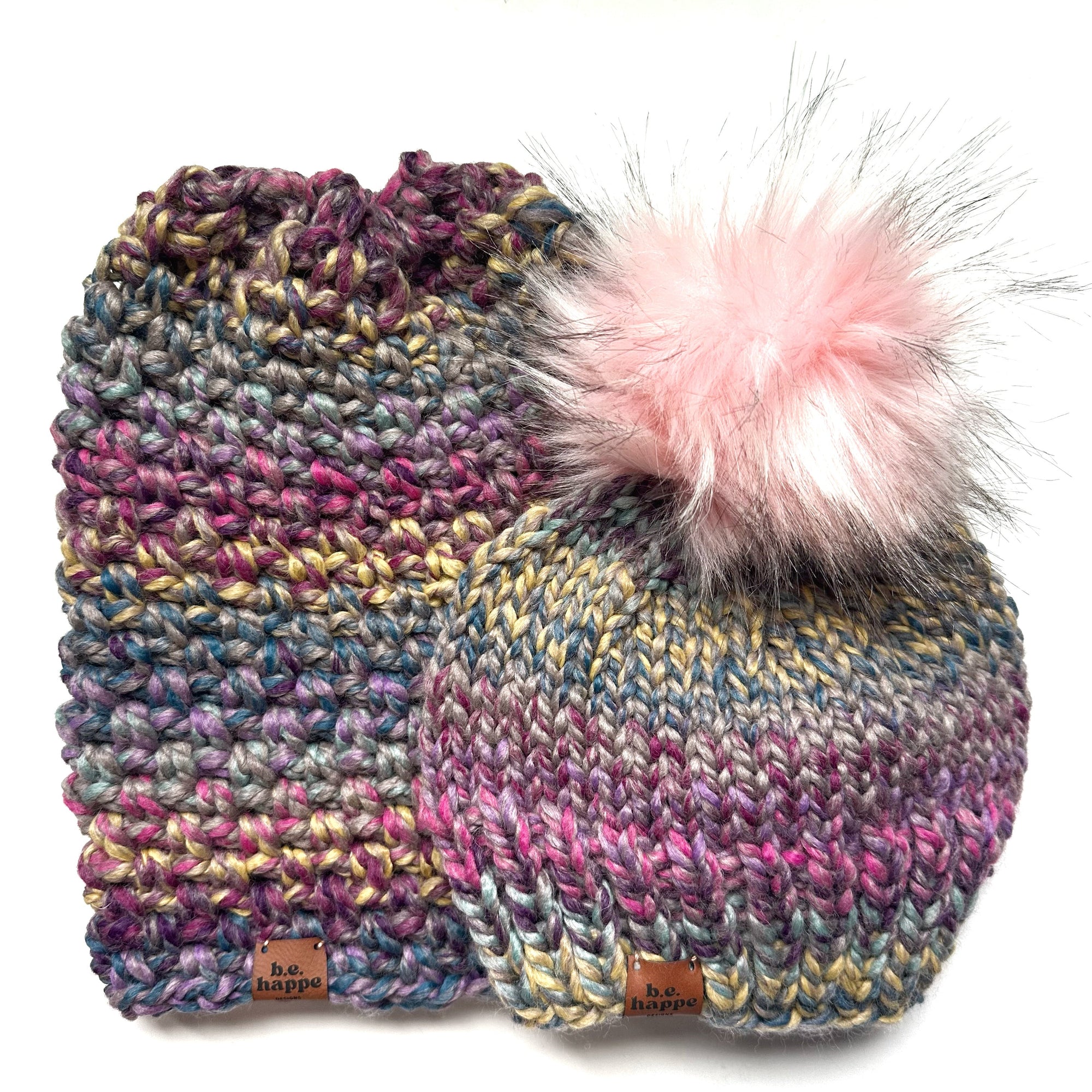 Crochet Simple Slouch Hat | Purple Slouchy Beanie