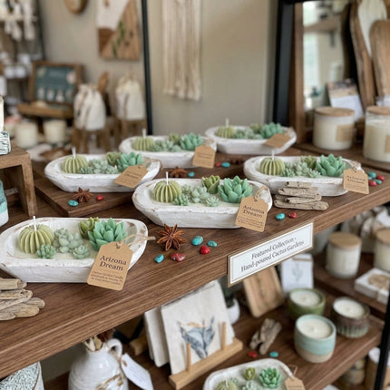 Dough Bowl Candle | Soy Wax Bowl Candle | Cactus Candle