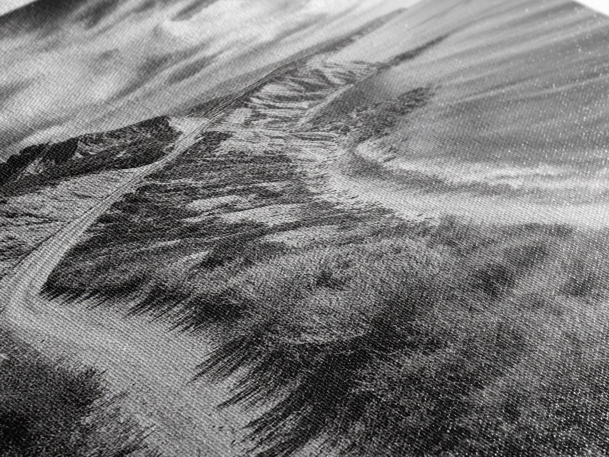 Coastal Mountain Trail, Ocean View, Travel Photography, Framed Canvas Print, Scenic Landscape Art, Office or Hallway Wall Art