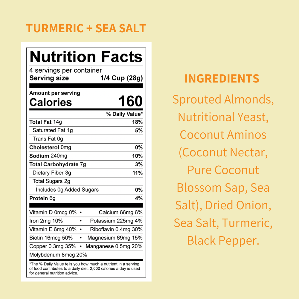 TURMERIC + SEA SALT ALMONDS