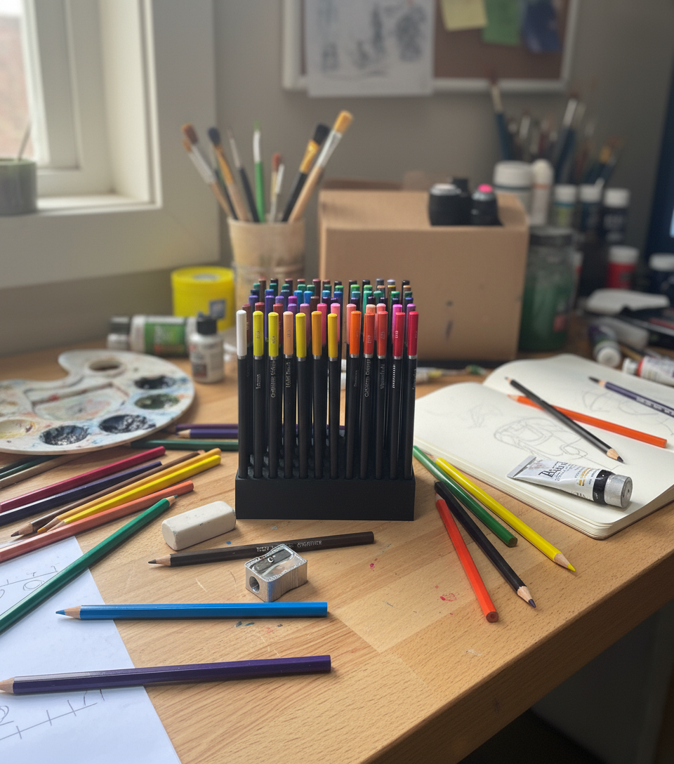 3D Printed 84 Colored Pencil Caddy