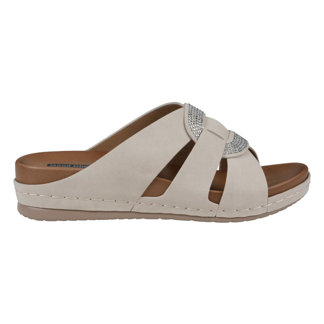 Women's Betsy Nude Embellished Comfort Sandals