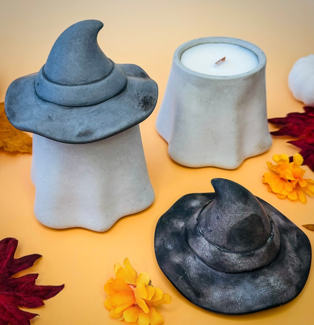 Spooky Season Halloween Candle with Cozy Crackling Wood Wick