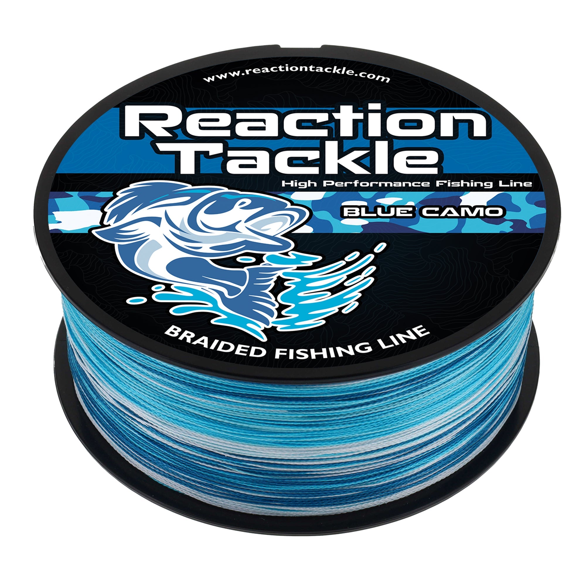 Reaction Tackle Braided Fishing Line - Blue Camo