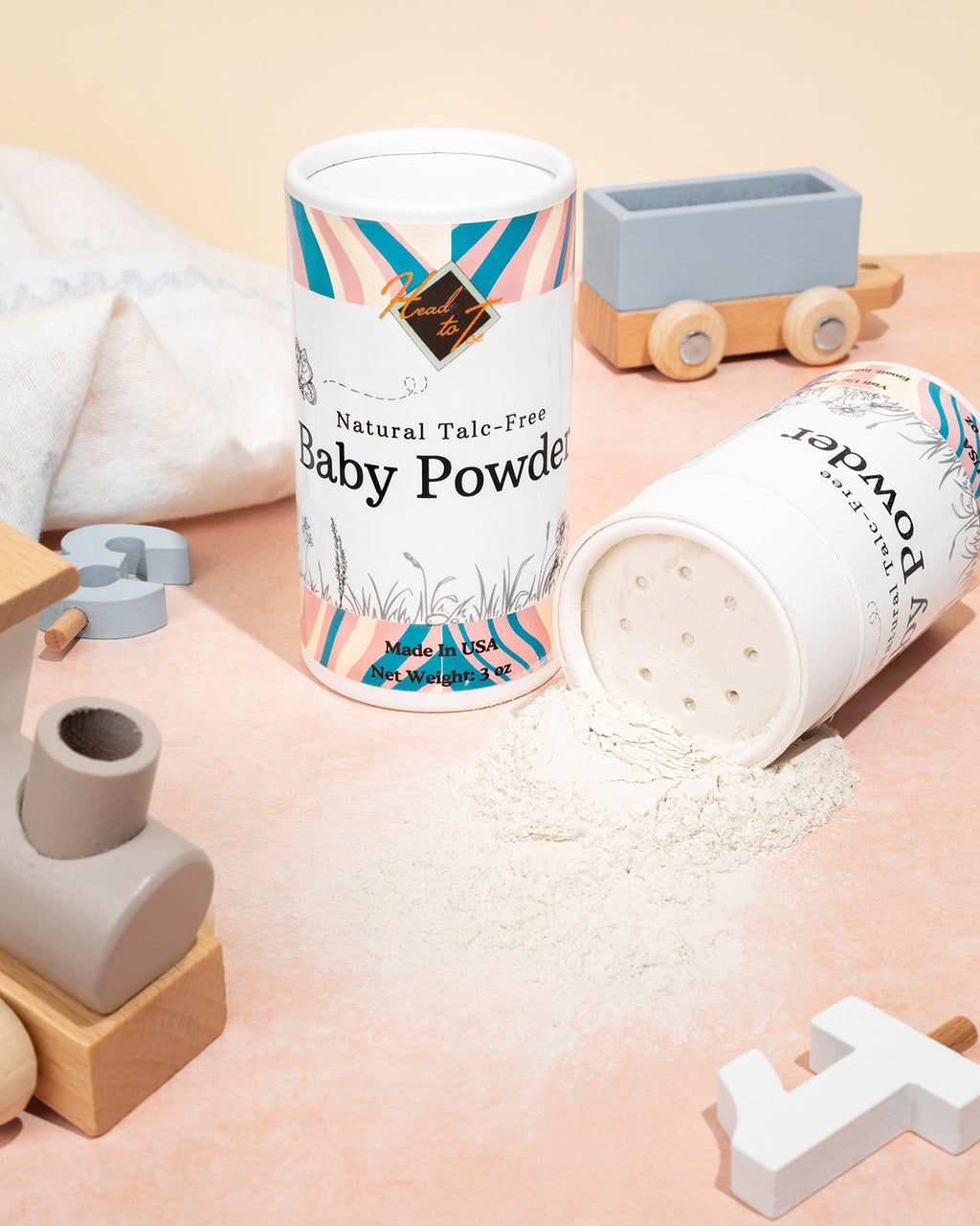 Talc-Free Baby Powder - Natural Clay Formula | Safe for All Ages