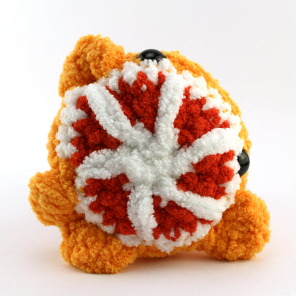 Bandit the Blood Orange Whale Crochet Plushie