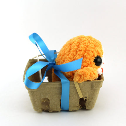 Bandit the Blood Orange Whale Crochet Plushie