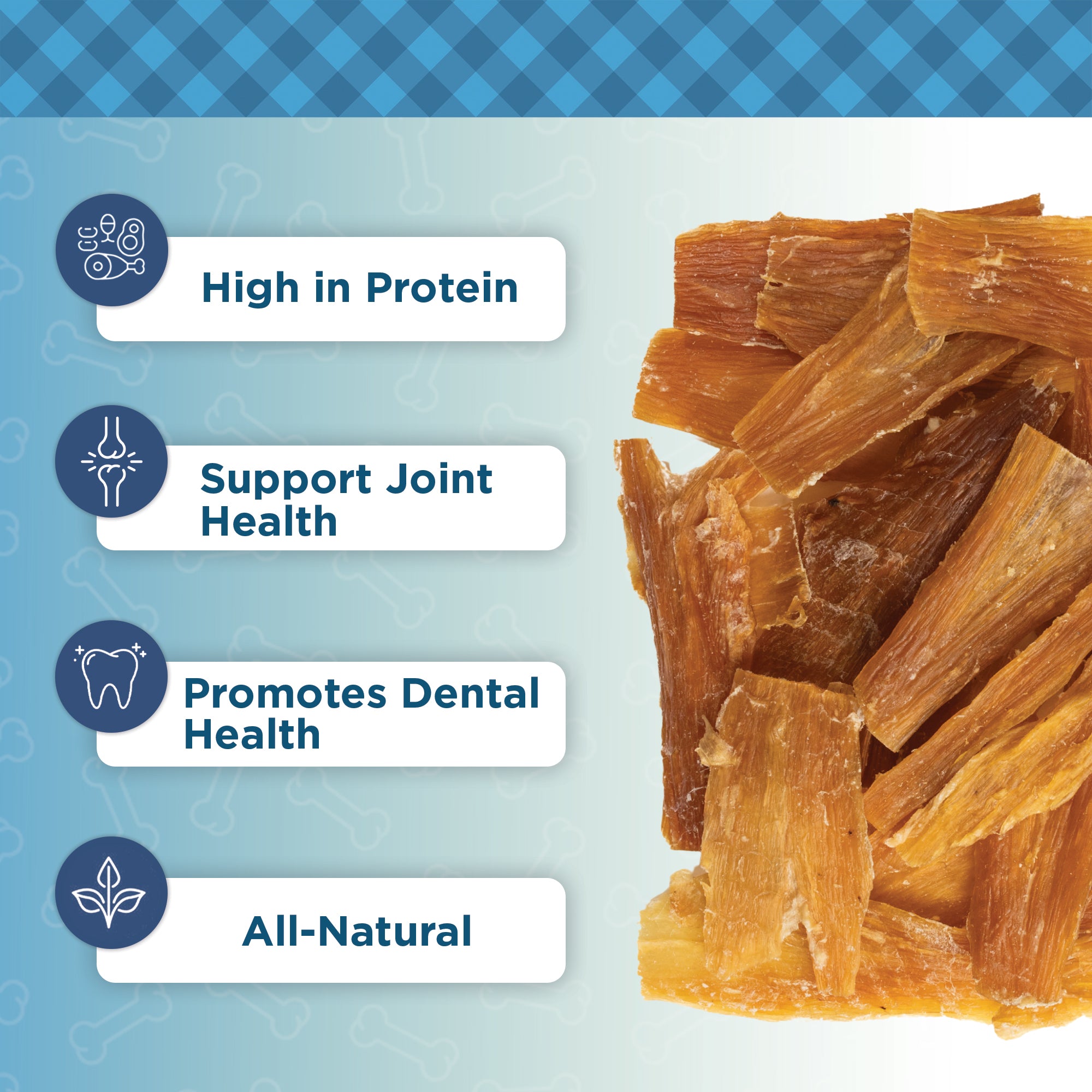 Country Living 4”-7” Beef Backstrap Tendon Dog Chews – 5 Count Bag – All-Natural, Long-Lasting, High-Protein Dog Treats – Single-Ingredient, Grain-Free