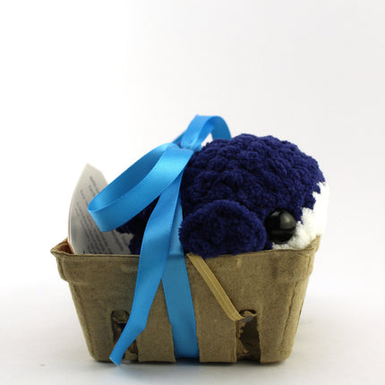Betty the Blueberry Whale Crochet Plushie