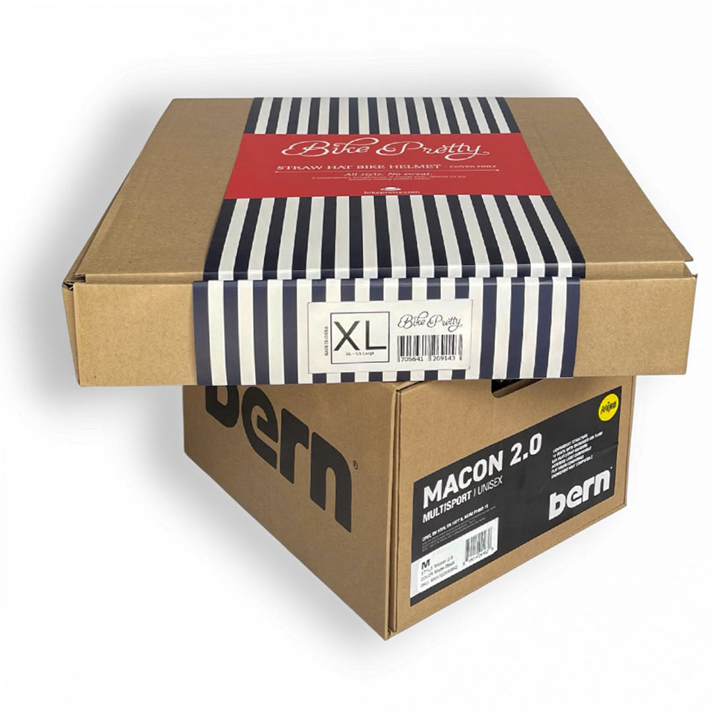 MIPS Helmet + Classic Straw Hat Bike Helmet Cover