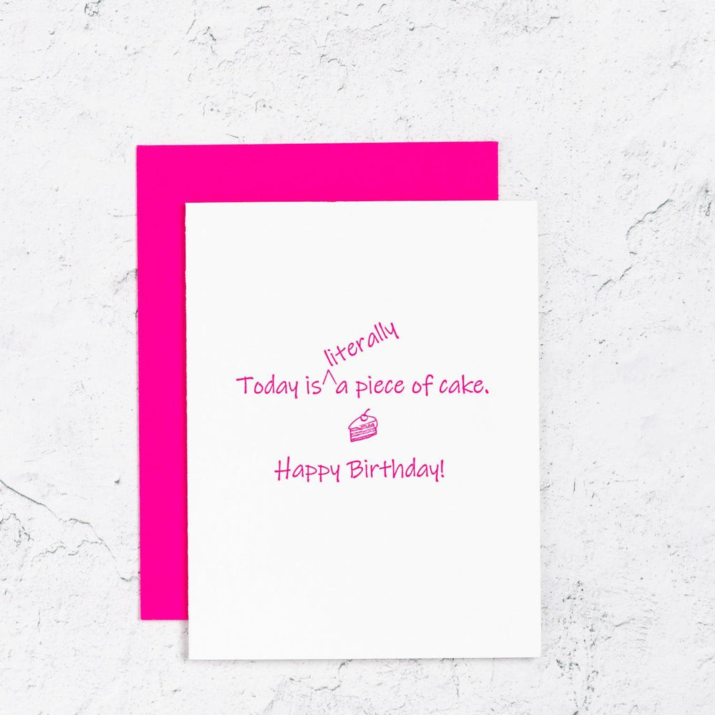 Piece of Cake Birthday Card Box Set of 10