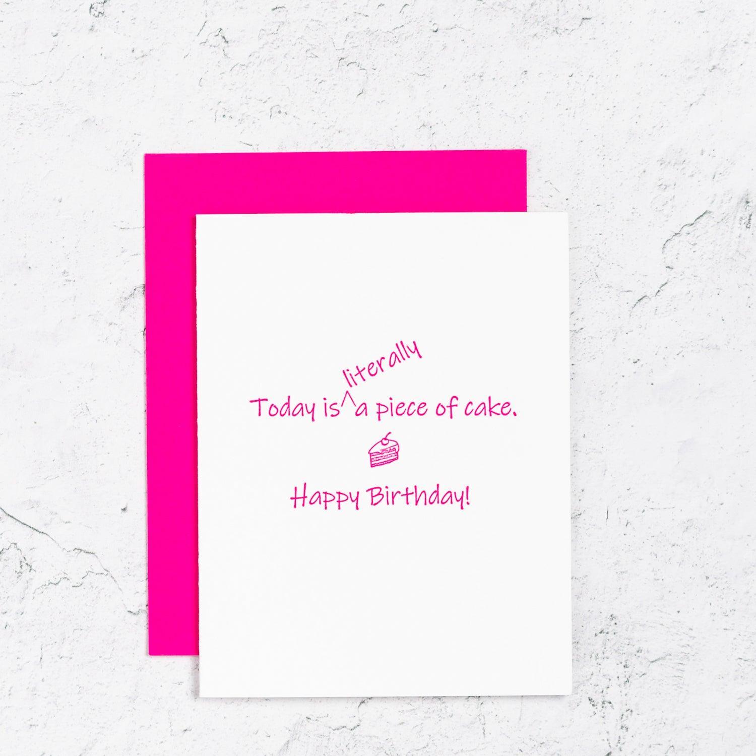 Piece of Cake Birthday Card Box Set of 10