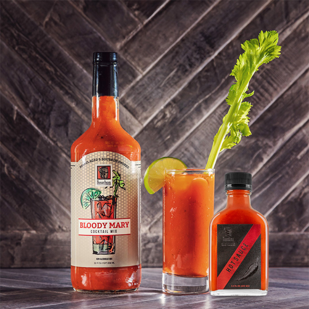 Bloody Mary Bundle: Bourbon Barrel Bloody Mary Mix & Barrel Aged Hot Sauce