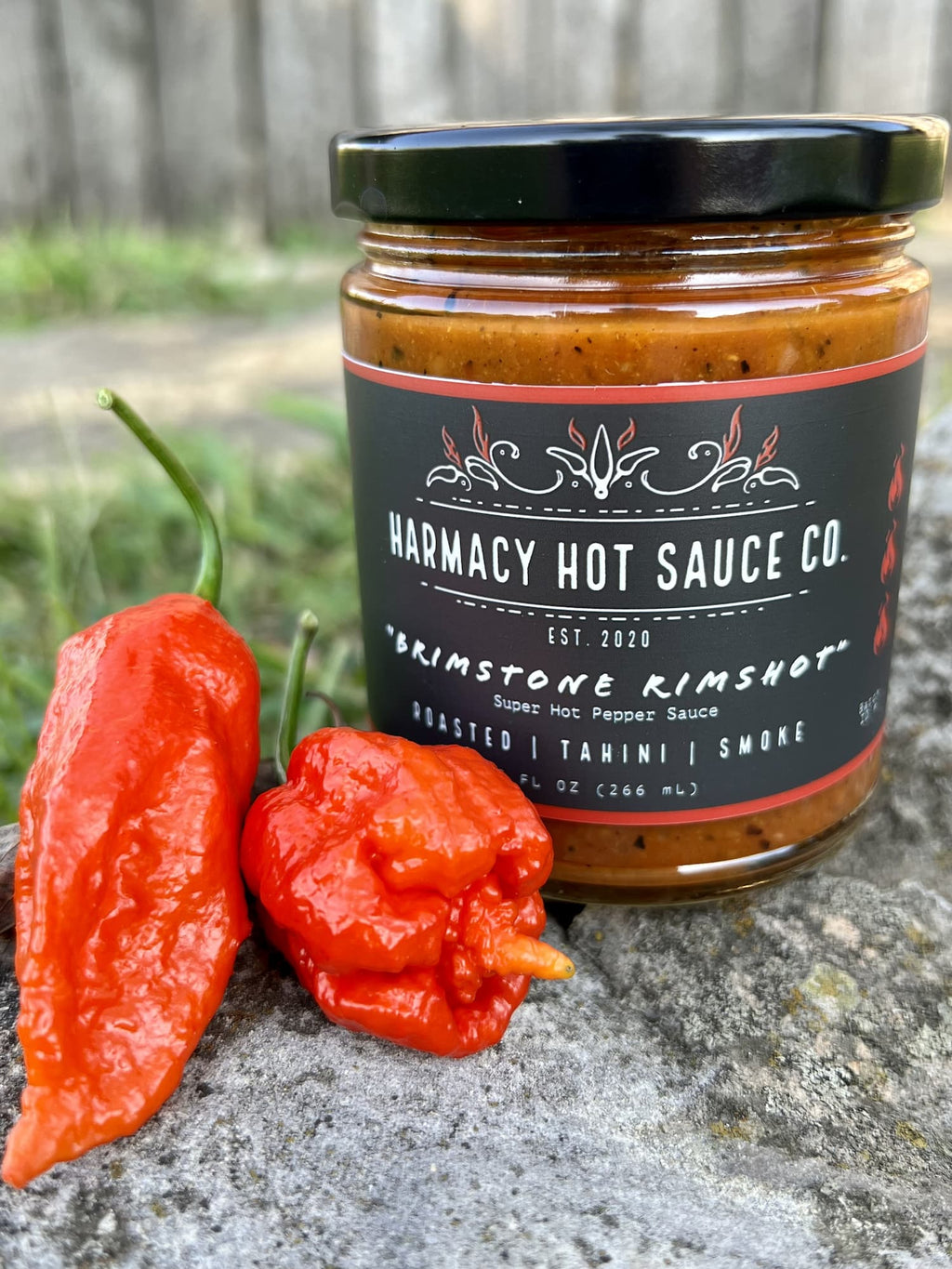 Brimstone Inferno - Extra Hot Tahini & Roasted Red Pepper Sauce (9oz)