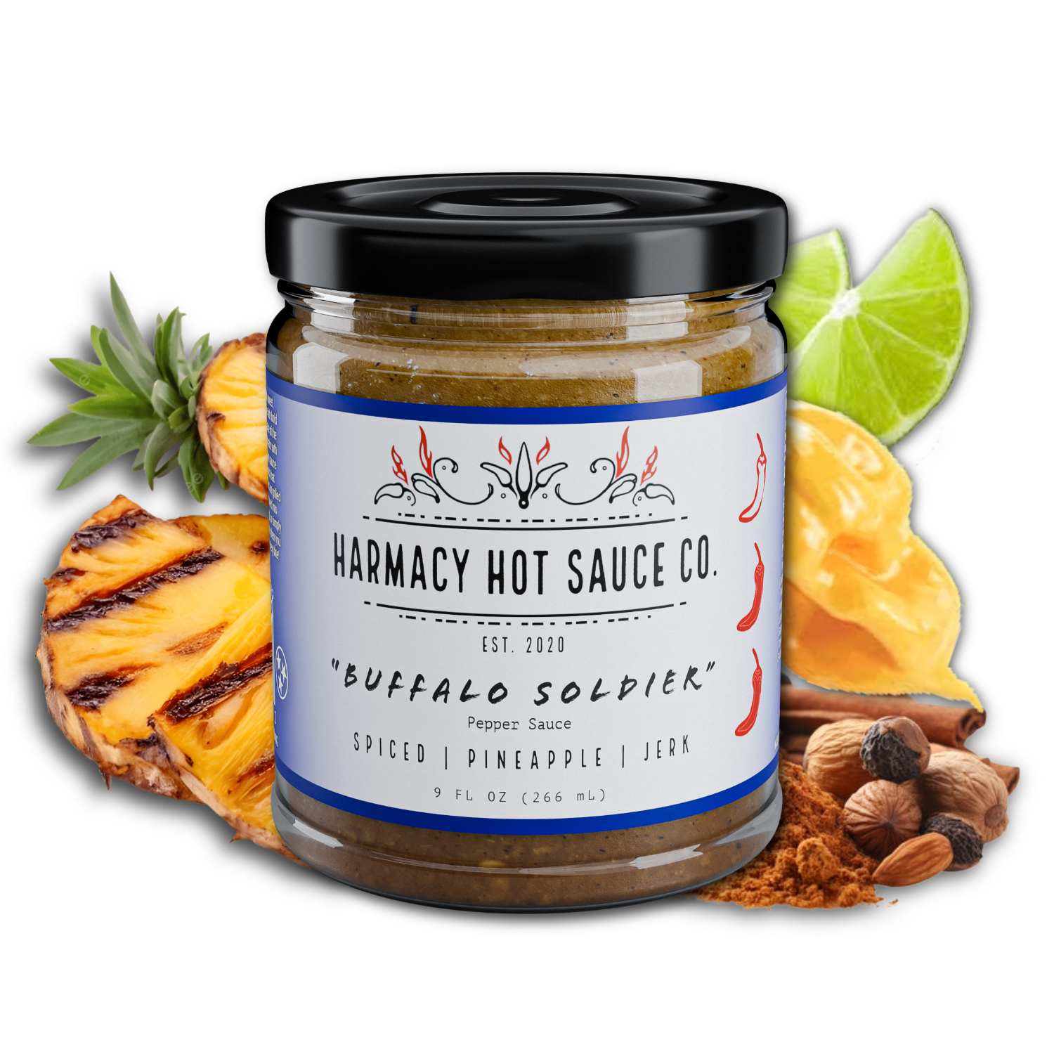 Buffalo Soldier - Grilled Pineapple Jerk Sauce (9oz)