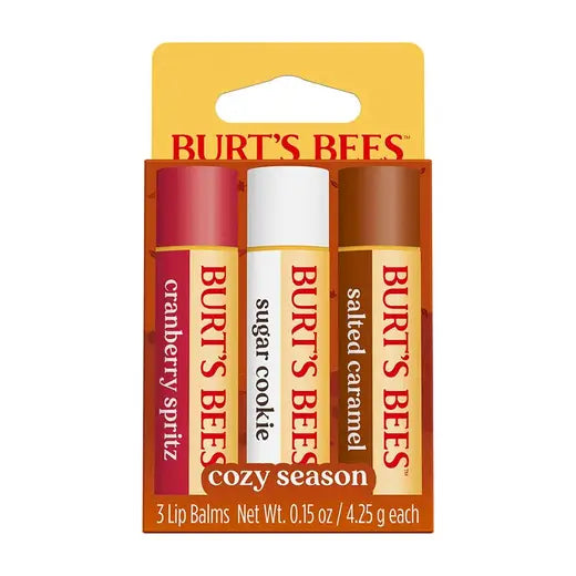 BURT'S BEES HOLIDAY COZY SEASON LIP BALM GIFT SET (3 x 0.15 OZ TUBES)