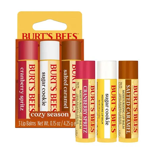 BURT'S BEES HOLIDAY COZY SEASON LIP BALM GIFT SET (3 x 0.15 OZ TUBES)