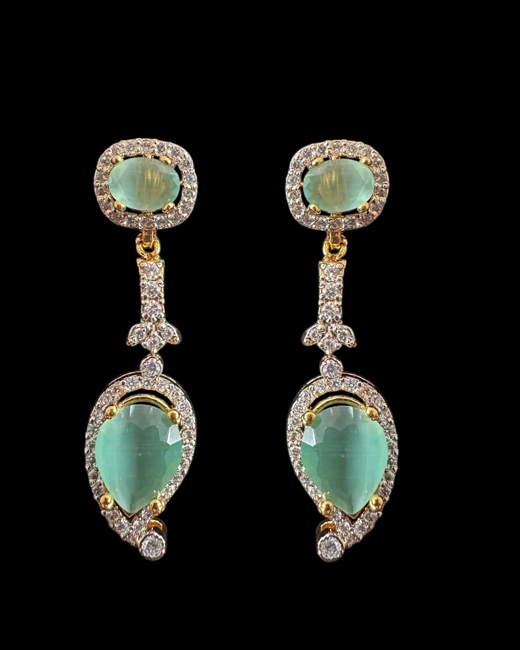 BR461  Anmol necklace set in Mint , rubies and pearls ( SHIPS IN 5 WEEKS)