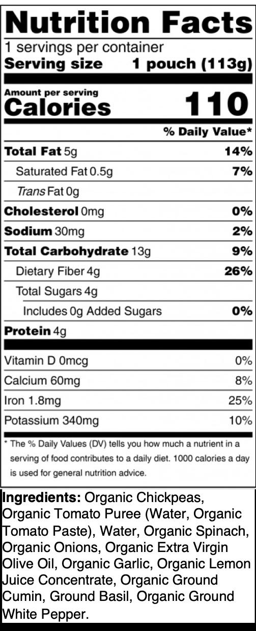 6 Pack of Organic Chickpeas with Greens