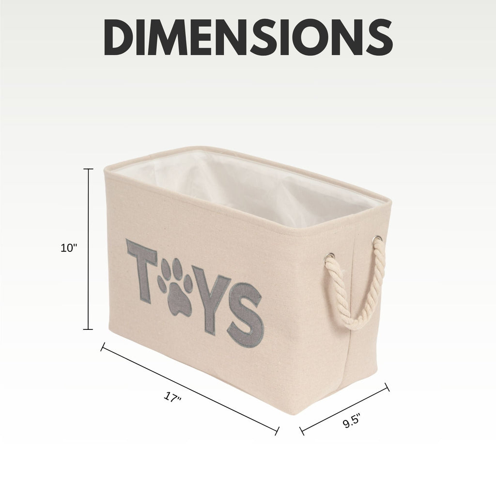 Country Living Foldable Fabric Dog Toy Storage Bin - Convenient Organizer for Pet Accessories