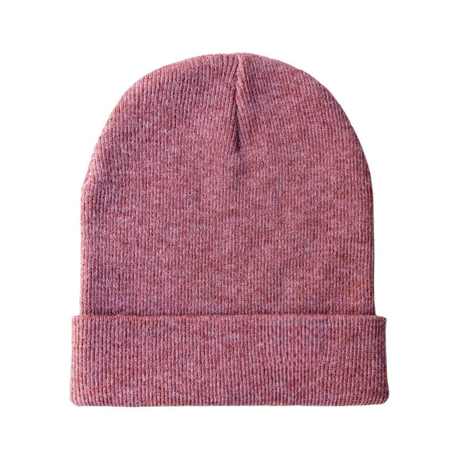 CS105 HAAKWEAR Traditional Silent Cuffed Beanie, Rusty Burgundy