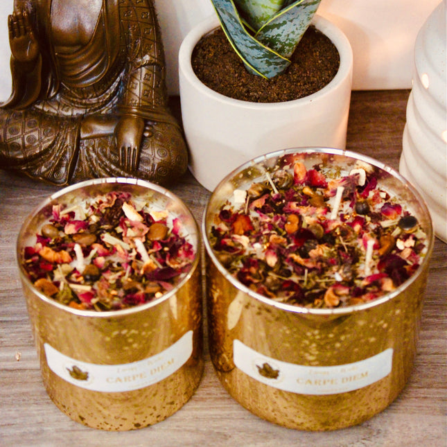 3 Wick Carpe Diem Crystal Candle